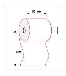 Lentă termo pentru aparatul de casa 57mm x 18m